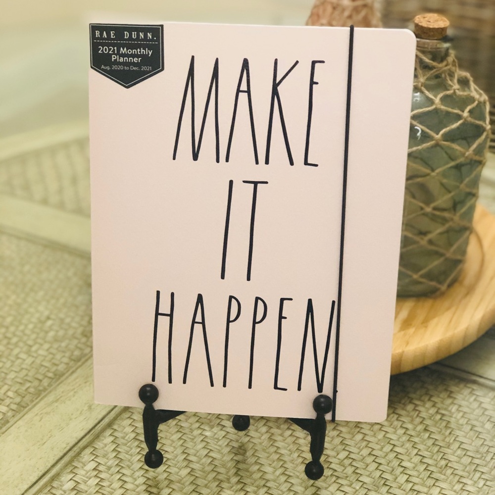RAE DUNN 2021 MAKE IT HAPPEN Planner PINK NEW 2021